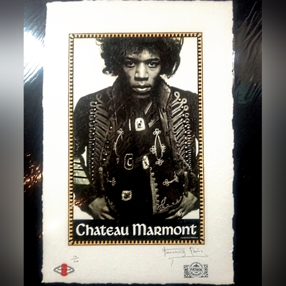 Jimi Hendrix, Chateau Marmont, Limited Edition Print Signed Fairchild Paris